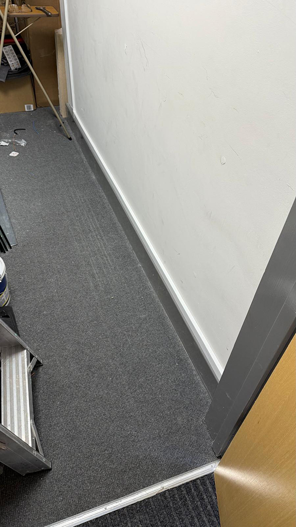 All cables neatly concealed by trunking